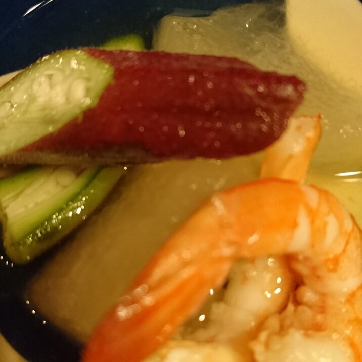 白だしだけ!エビと冬瓜の煮物
